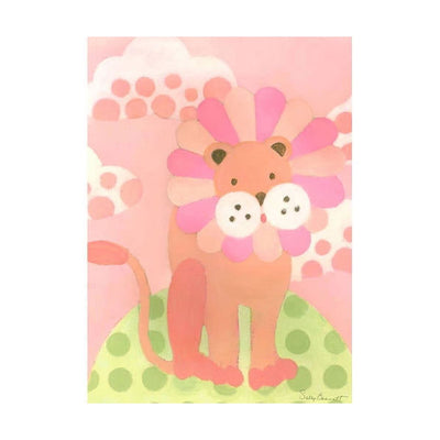 Oopsy Daisy's Leo Lion - Pink Canvas Wall Art - Size 10x14