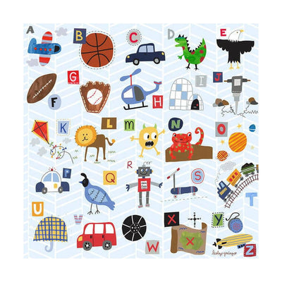 Oopsy Daisy's My ABC's - Boy Canvas Wall Art - Size 18x18