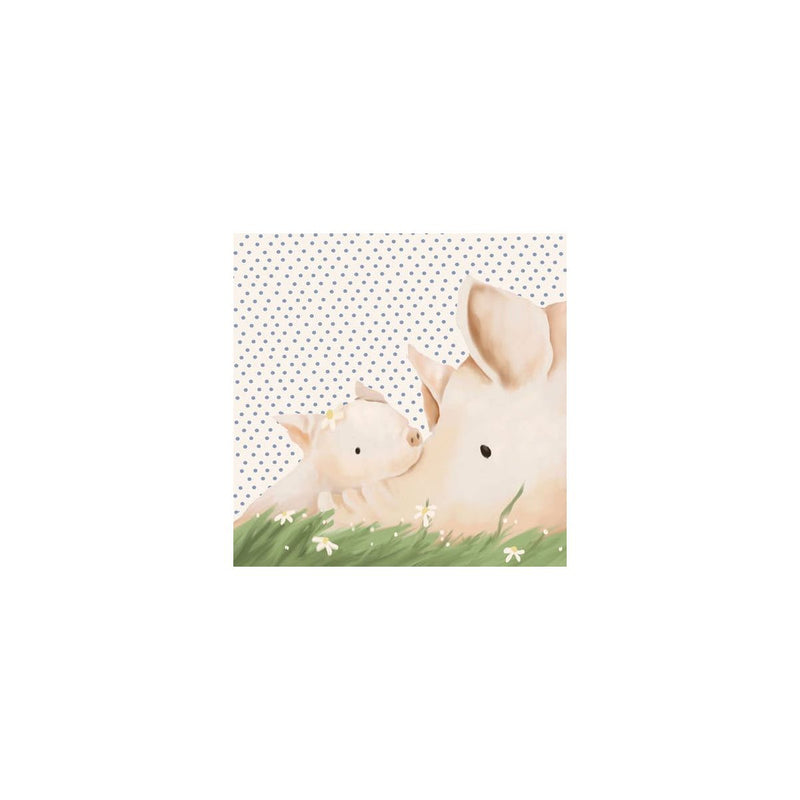 Oopsy Daisy's Turner & Kelly - Cream and Blue Canvas Wall Art - Size 10x10