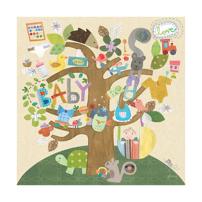 Oopsy Daisy's Rock a Bye Tree Canvas Wall Art - Size 24x24