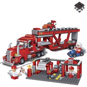 BanBao Transportation Truck: Red Building Kit STEM Toy (660 pcs) Building Set for Kids