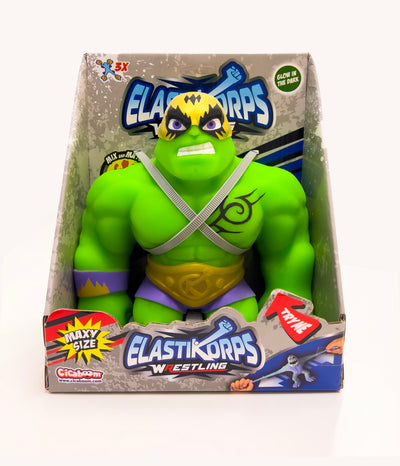 Elastikorps Maxy Gamma- Green Wrestler Stretch Action Figure