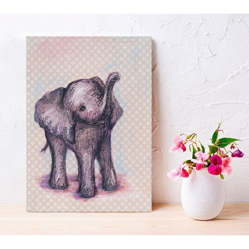 Oopsy Daisy's Elephant Baby Canvas Wall Art - Size 10x14