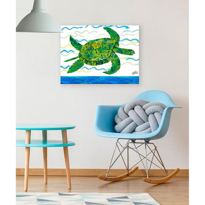Oopsy Daisy's Eric Carle’s Sea Turtle Canvas Wall Art - Size 18x14