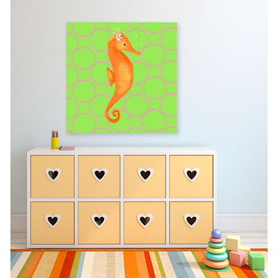 Oopsy Daisy's Penelope the Seahorse Canvas Wall Art - Size 10x10
