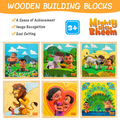 Mighty Little Bheem Wooden 9 pc Puzzle Blocks