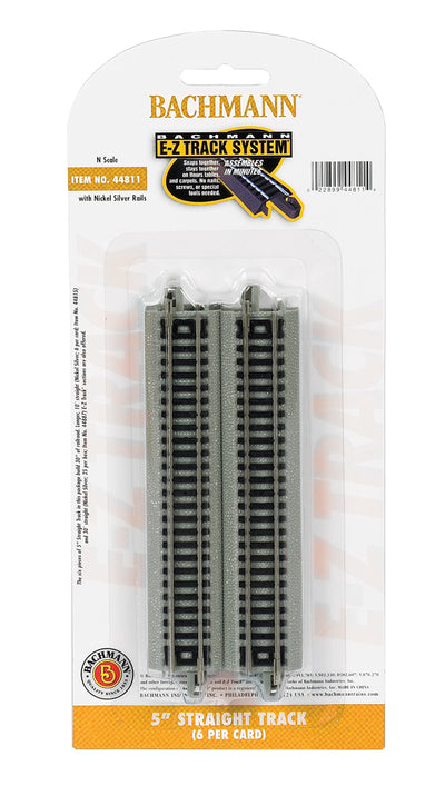 Bachmann Trains N Scale 5" Straight Track - 6 Pack