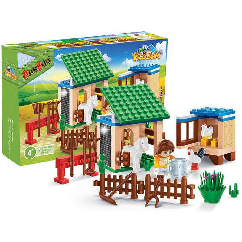 BanBao Animal Farm Building Kit STEM Toy (115PCS) Building Set for Kids
