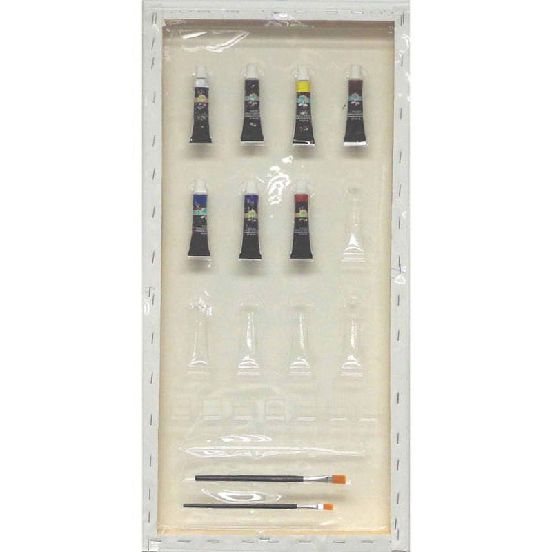 Paint-A-Doodle Monkey See DIY Painting Kit - 12x24 Pre-Drawn Wrapped Canvas