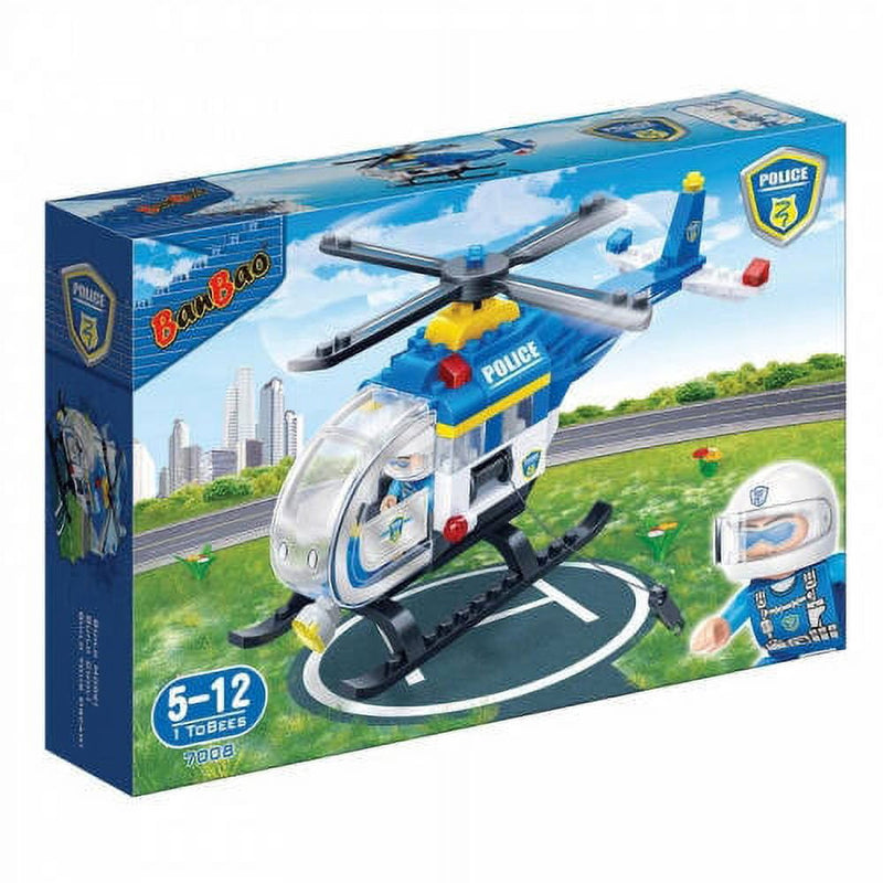 BanBao Police Chopper Building Kit STEM Toy (122 pcs) Building Set for Kids