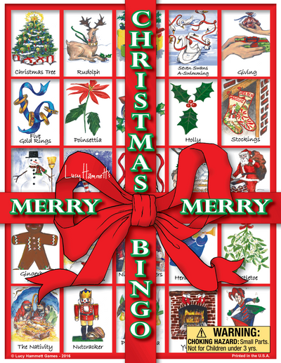 Lucy Hammett Christmas Bingo Holiday Game Festive Fun for Kids, Parties, and Family Nights