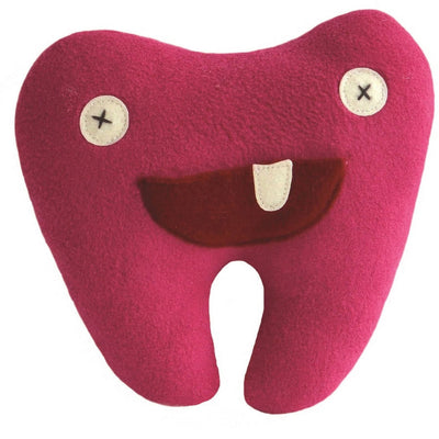 Cate & Levi Softy Tooth Pillow Pink