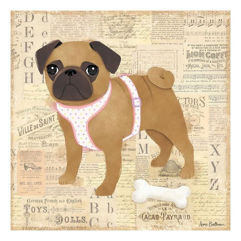 Oopsy Daisy's Pug Girl Canvas Wall Art - Size 10x10