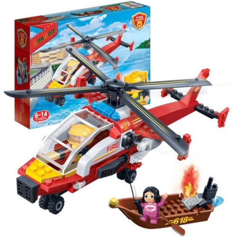 BanBao Fire Rescue Chopper Emergency Vehicle Set