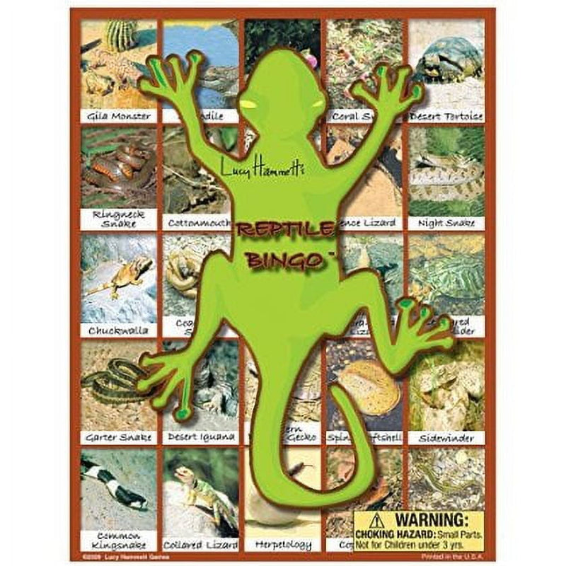Lucy Hammett Reptile Bingo Learning Game Snakes, Lizards, and Amphibians for Kids
